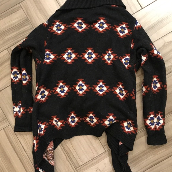 π»6xHP!π» Forever 21 Tribal Asym. Open Cardigan S - Picture 9 of 9